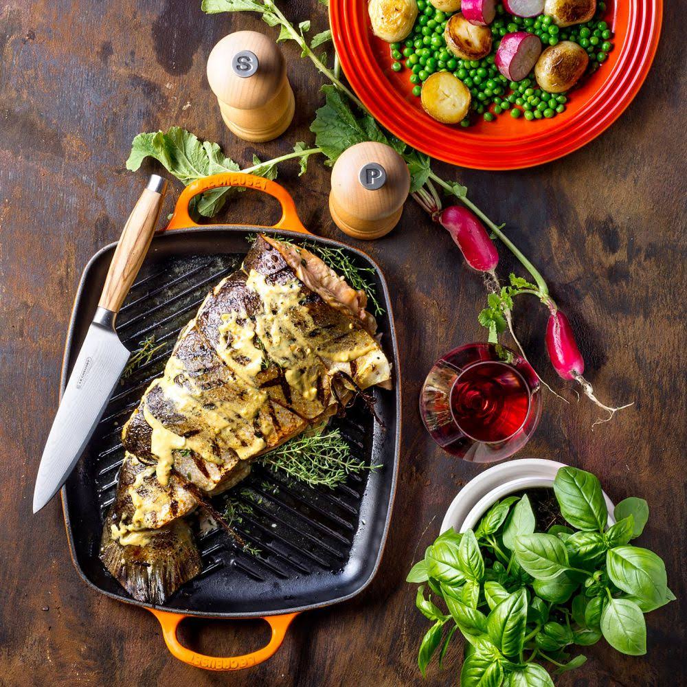 Satin Black Cast Iron Rectangular Grill C180