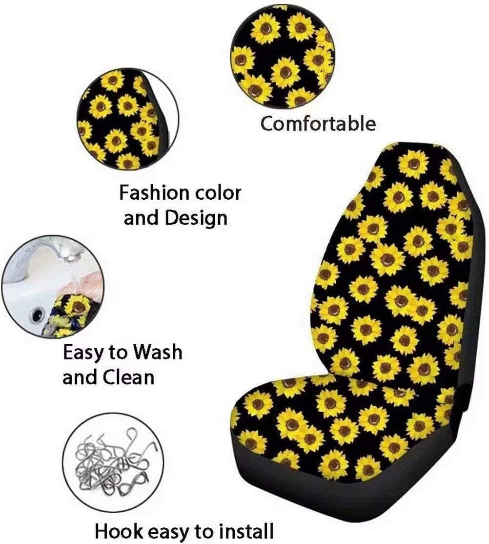 Red Kiss Lips Print 4pcs Car Seat Cover Set U363023