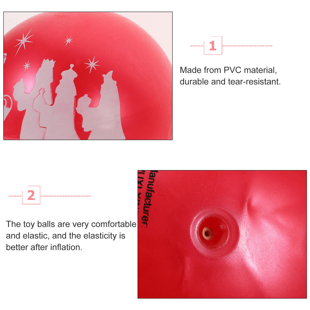 3 Pcs Thicken Rubber Bouncy Jumping Balls S695