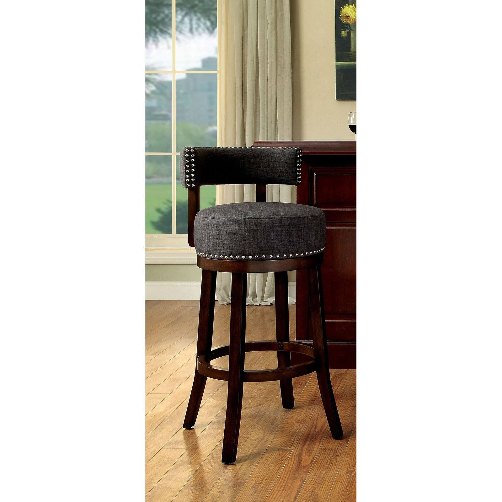 Gray 24x22 Bar Stool Set of 2 V759