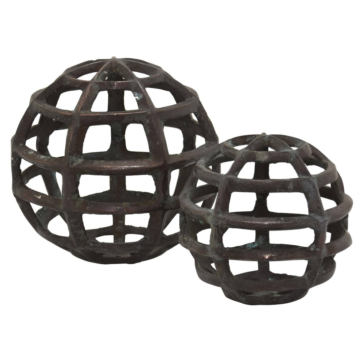 Green Metal Sphere Set of 2 R81434