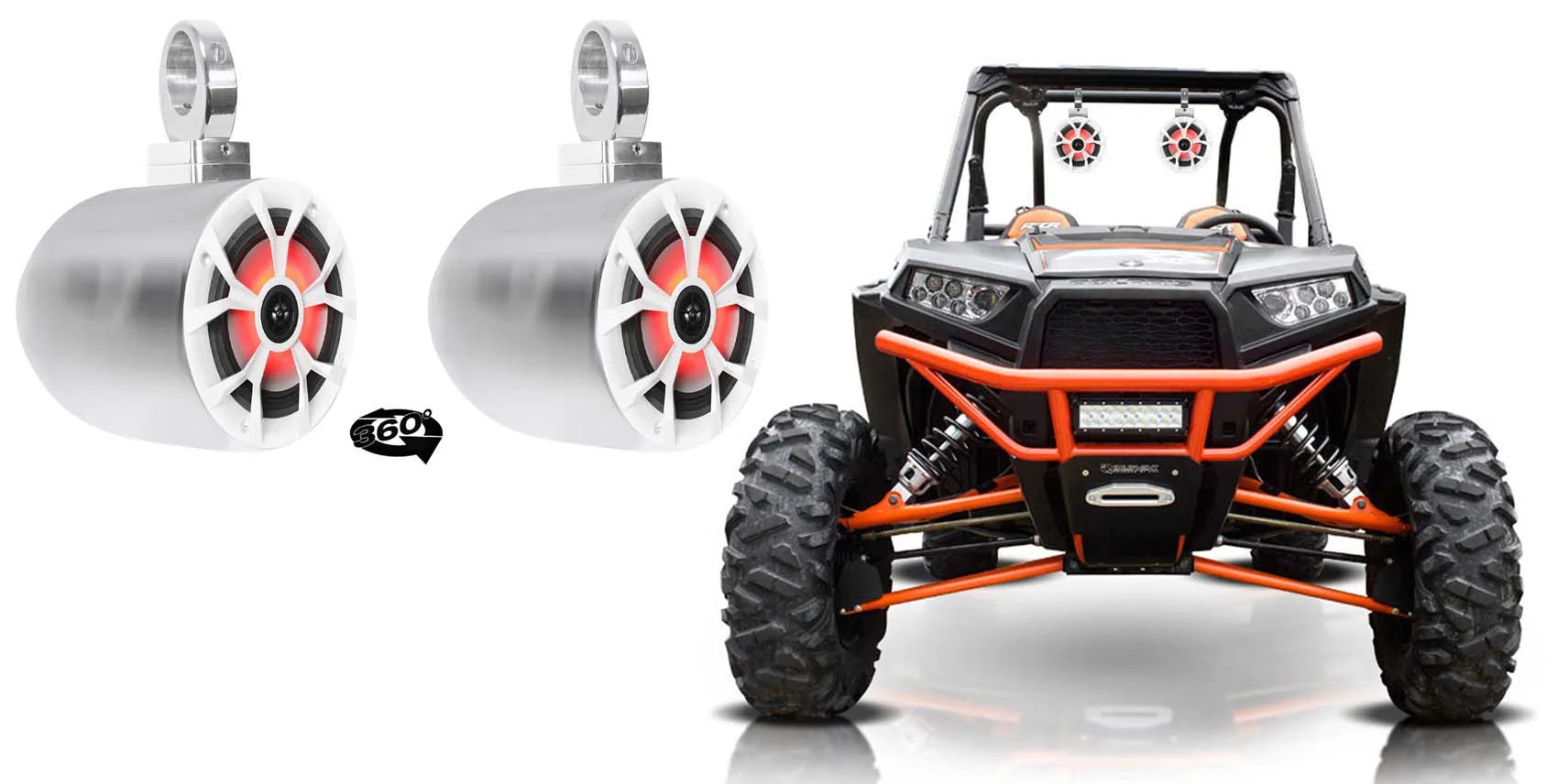 6.5" LED Chrome Tower Speakers J661