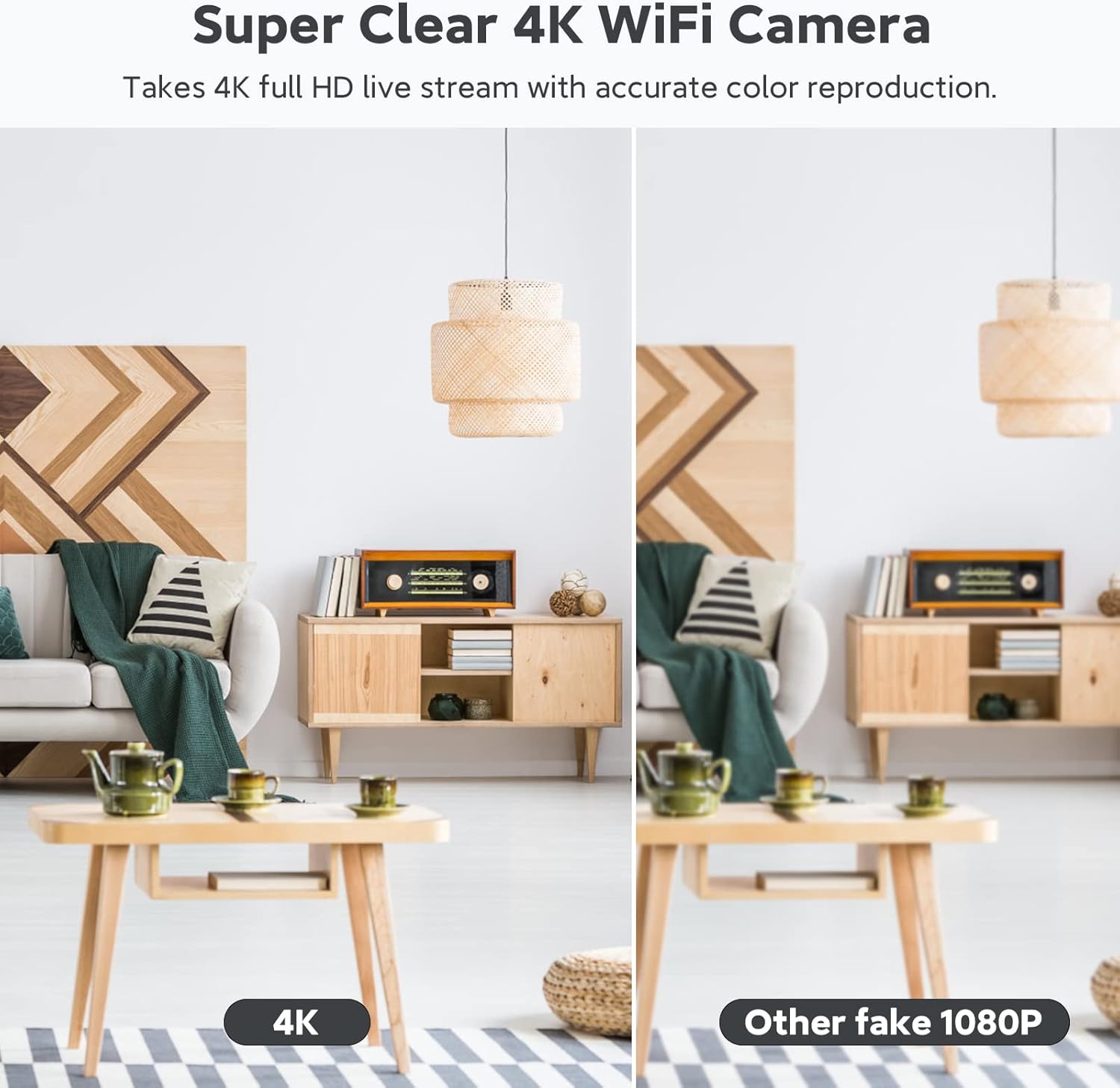 4K Mini Wireless Security Camera with Night Vision and Motion Detection B117920