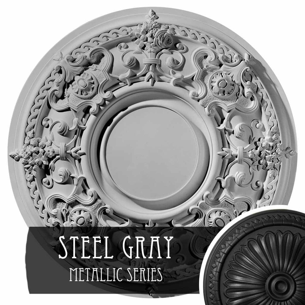 Steel Gray Ceiling Medallion Y824672