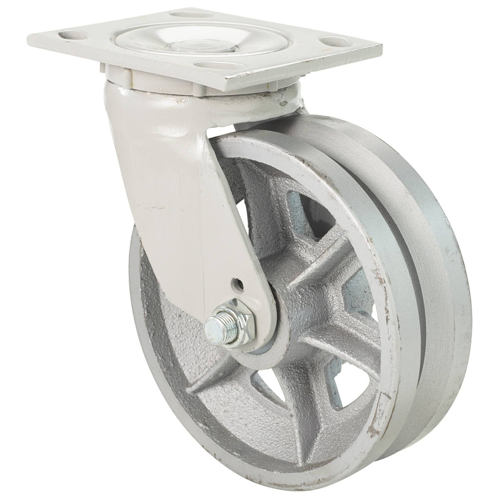 6 inch Gray Swivel Semi-Steel V-Groove Caster C3625