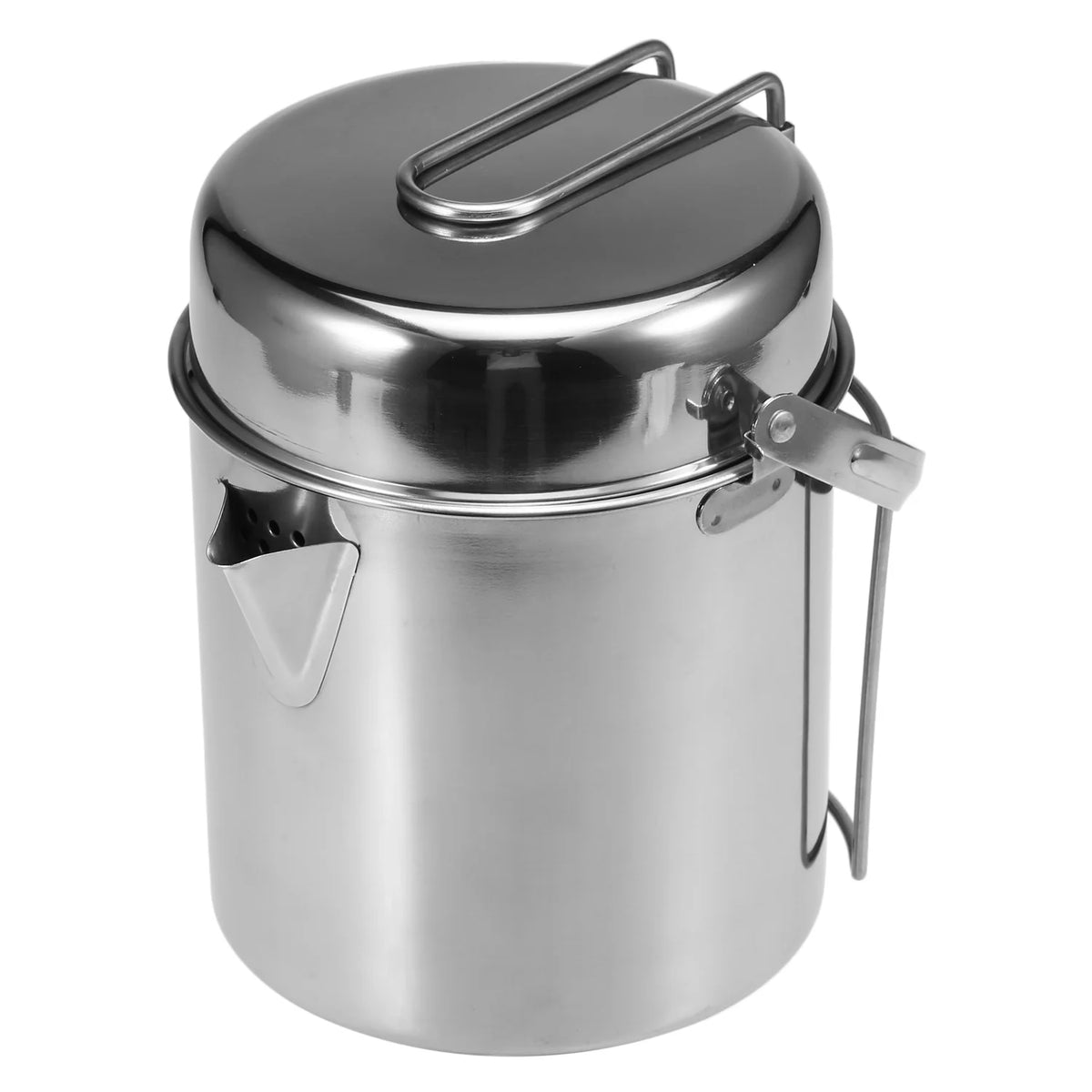 1L Stainless Steel Cooking Kettle with Foldable Handle C252005