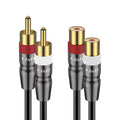 2 RCA Extension Cable Male to Female, Copper Shell Gold-Plated, 6 Feet Y678479