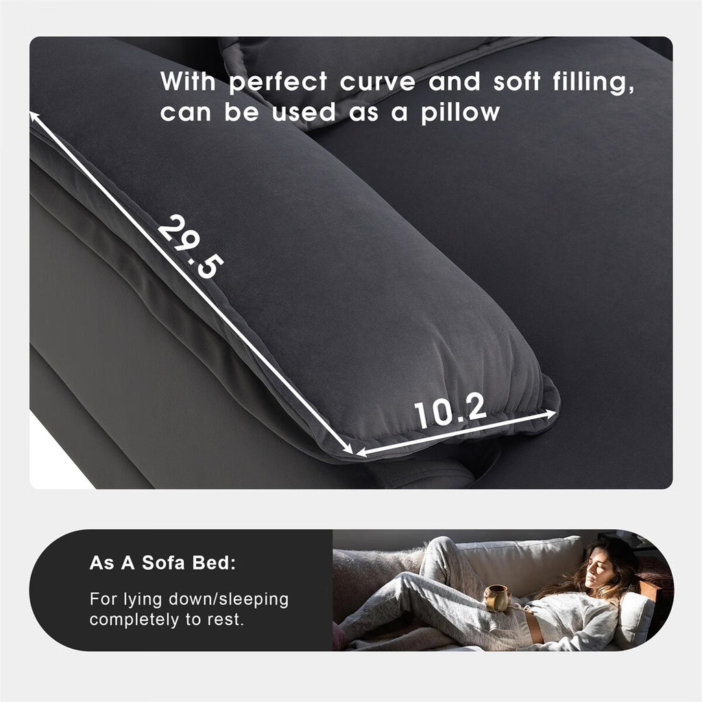 U-shaped Sectional Sofa with Waist Pillows J81643
