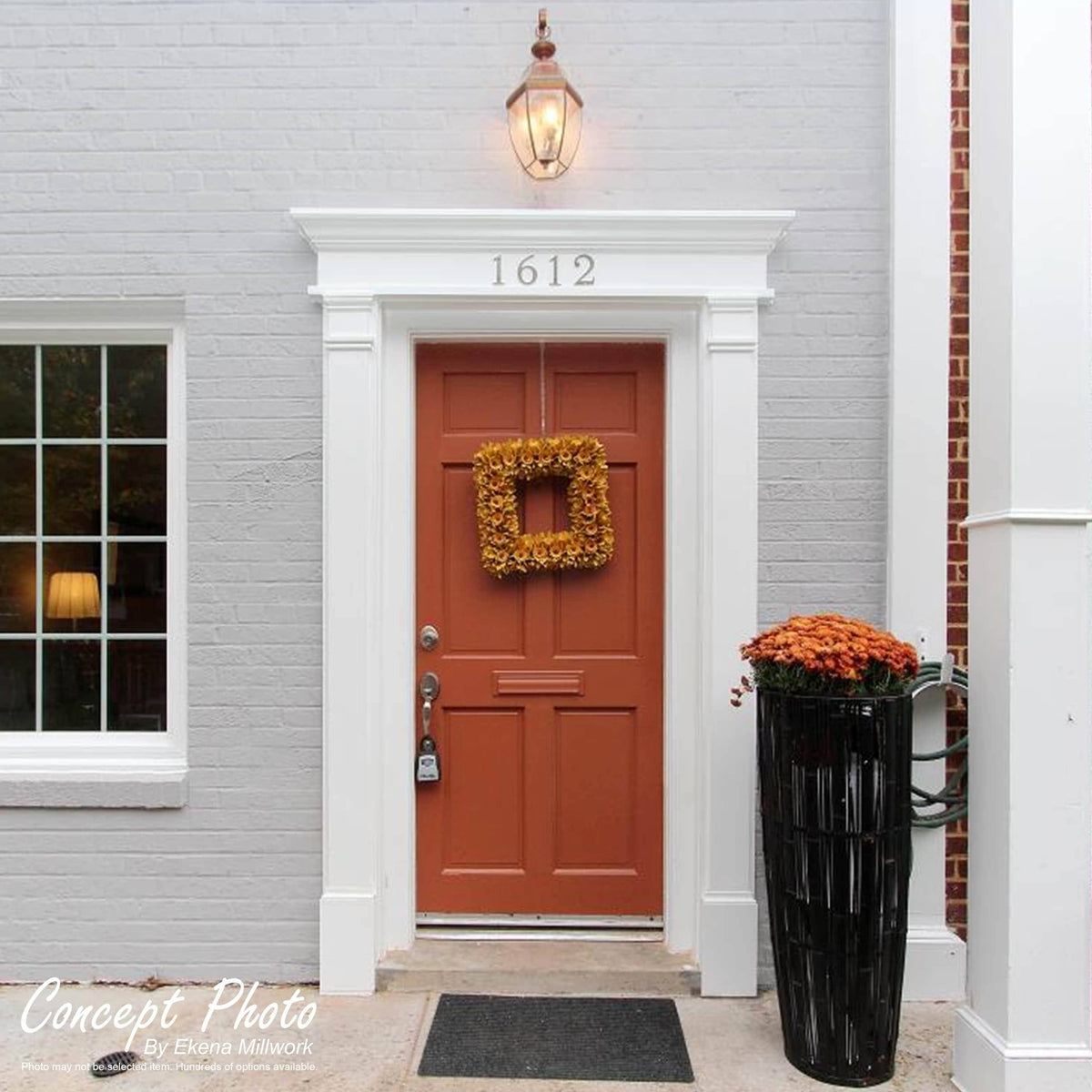 Plain PVC Pilaster with Standard Capital and Base (Pair) D1559