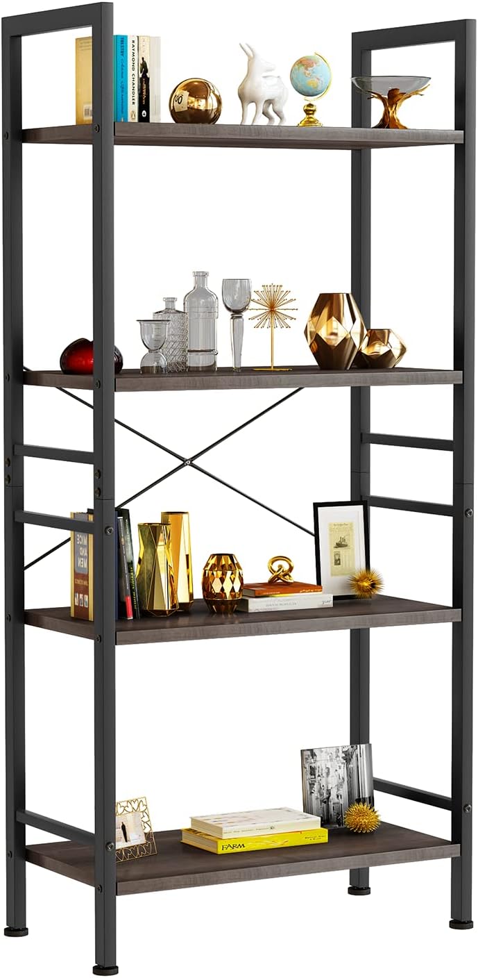 6-Tier Rolling Storage Cart with Metal Frames, Rustic Brown H831363