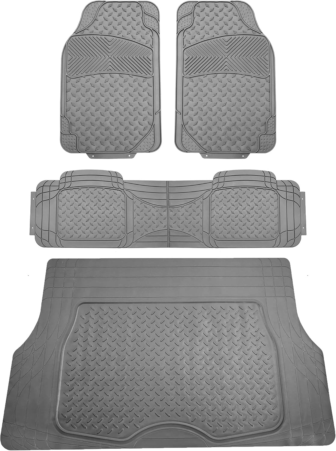 Beige Trimmable All Weather Car Floor Mats with Cargo Liner Z683