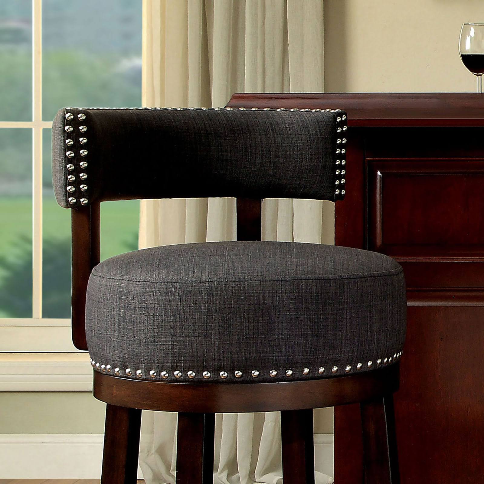 Gray 24x22 Bar Stool Set of 2 V759