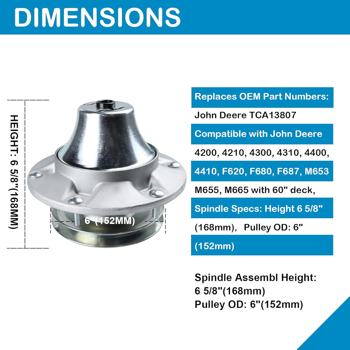 Spindle Assembly Pack of 2 for 60 inch Deck Mower Q2965