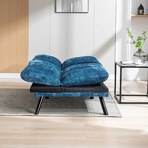 Black Velvet Convertible Sofa Bed H432282