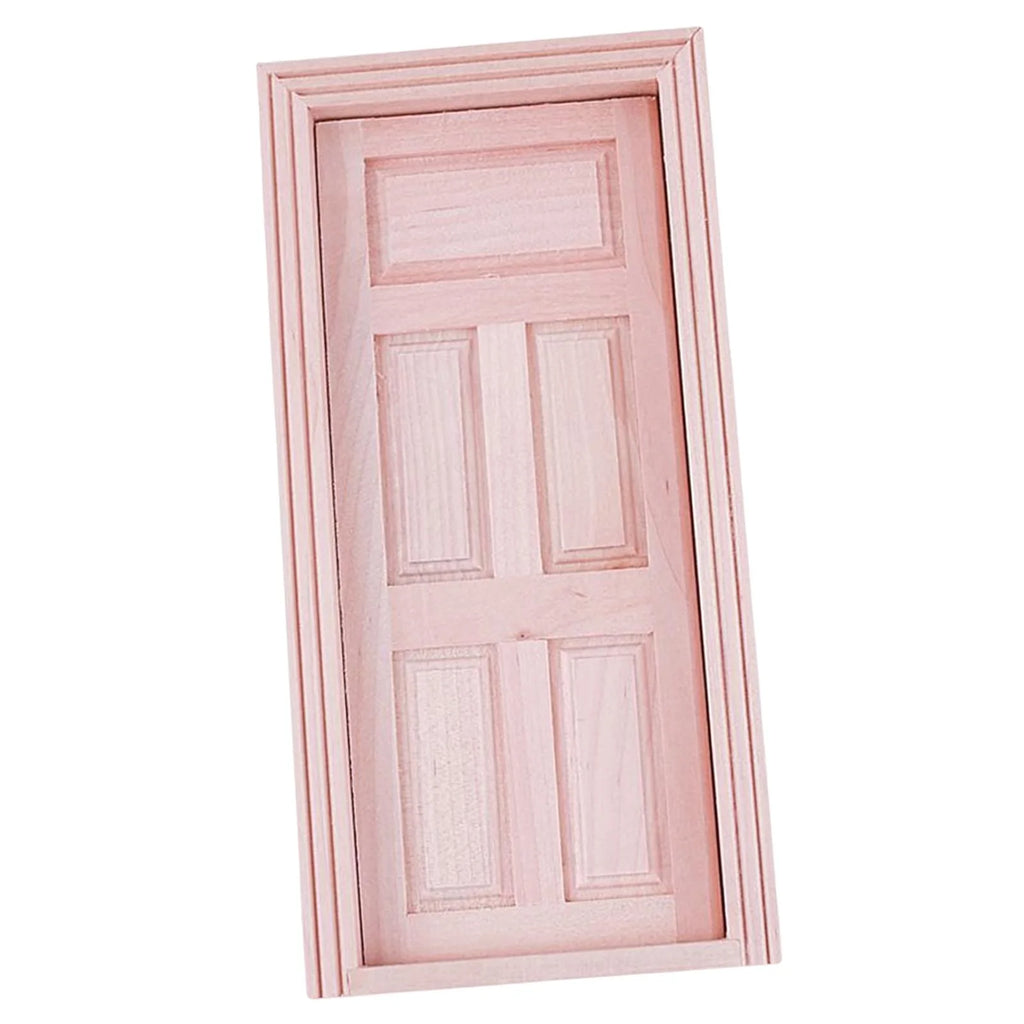 Unpainted Wood Dollhouse Miniature Door C24569