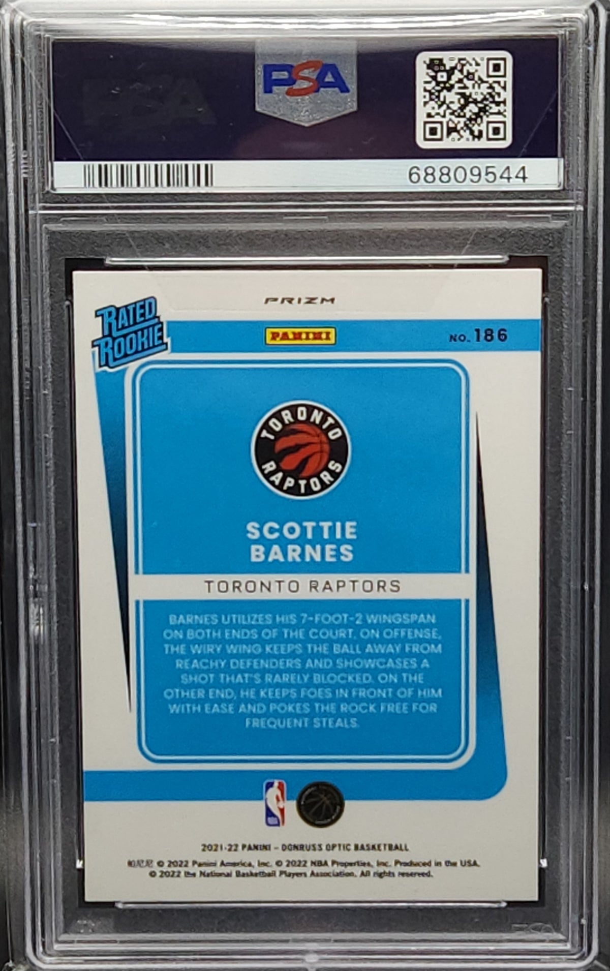 2021 Donruss Optic Pulsar Prizm Rookie Card #186 PSA 10 U313