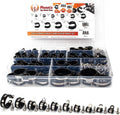 100pcs 304 Stainless Steel Rubber Insulated Cable Clamps and Hose Clamp 10 Sizes U659