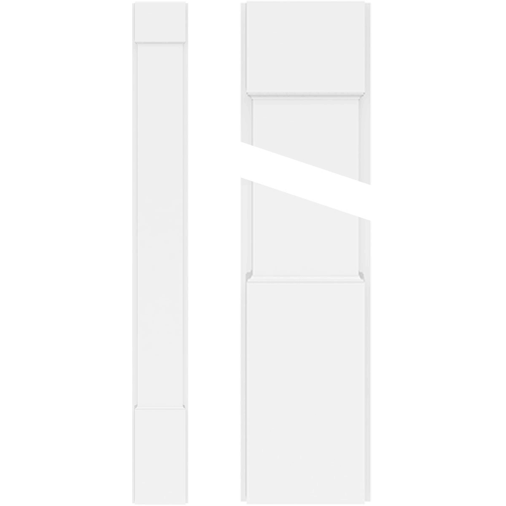 Plain PVC Pilaster with Standard Capital and Base (Pair) D1559