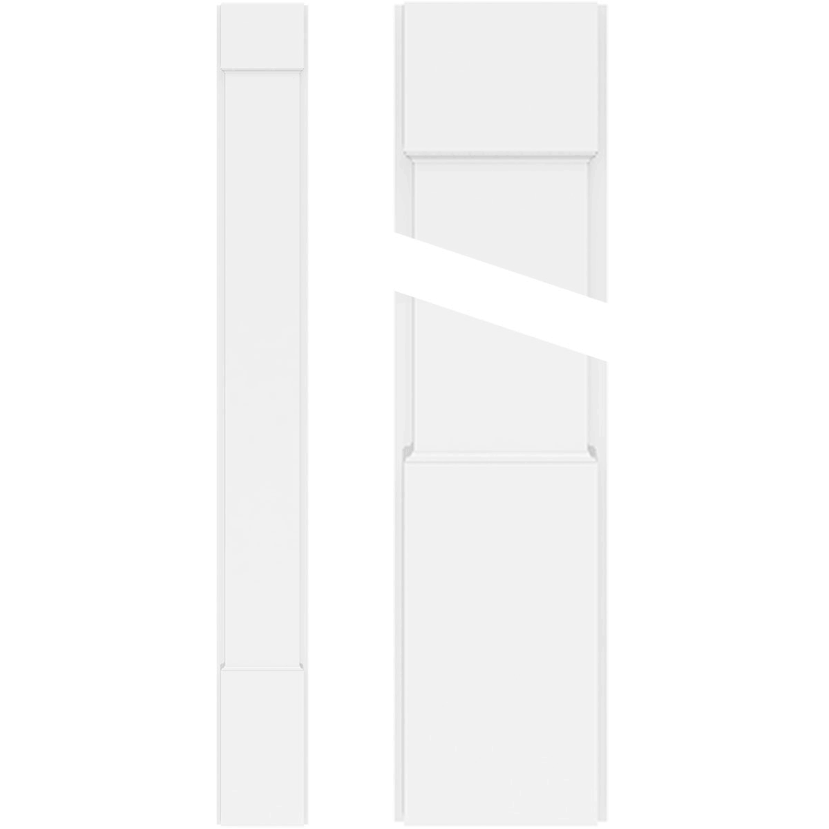 Plain PVC Pilaster with Standard Capital and Base (Pair) D1559