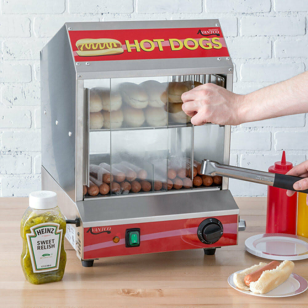 40 Bun Hot Dog Steamer Commercial Warmer Stand 120V S357075