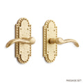 Solid Brass Passage Door Lever Set with Satin Brass Lev Z62077