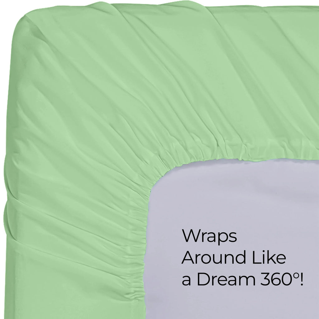 Queen Size 14 Inch Deep Pocket Microfiber Fitted Sheet G9593