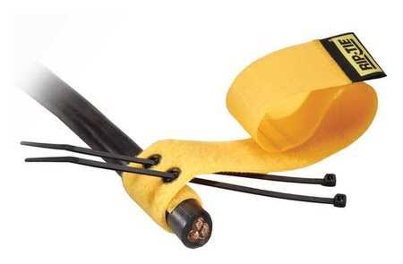 Black Hook-and-Loop Cable Tie, 18 In, Pack of 10 O340