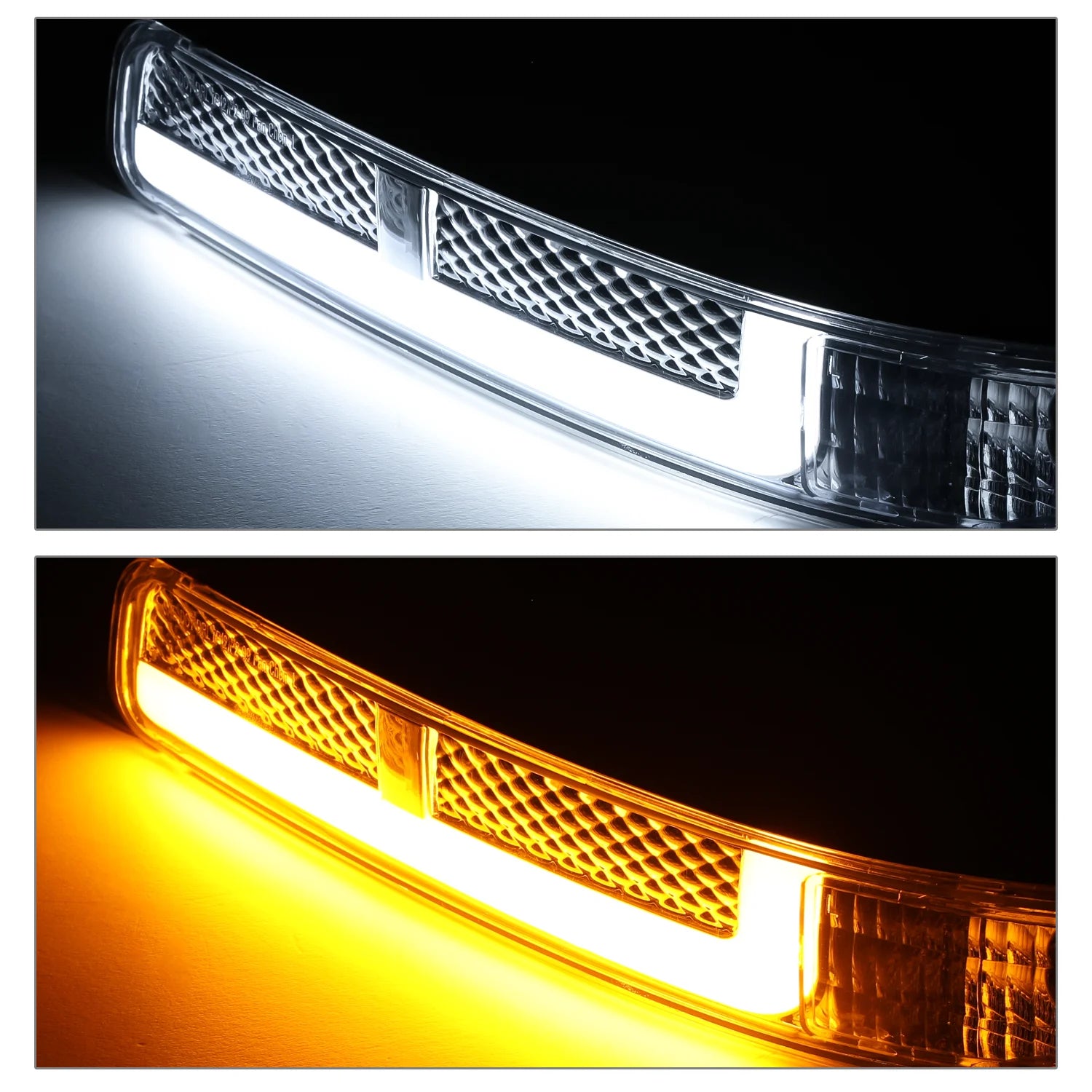 Switchback LED Tube DRL Headlights Assembly with 2 Pairs Pre-Assembled LED Bulbs N792349