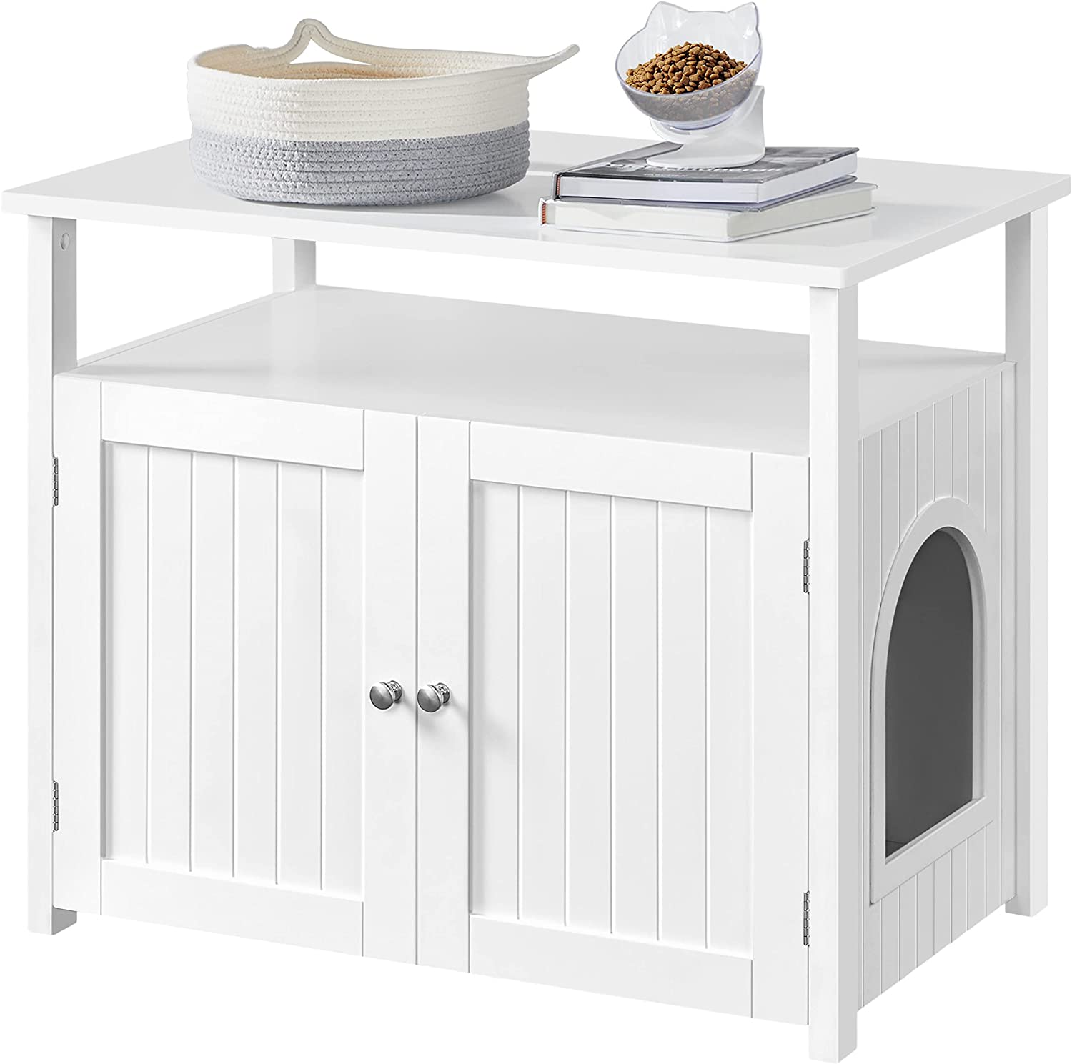 Cat Litter Box Enclosure with Storage Shelf T608531