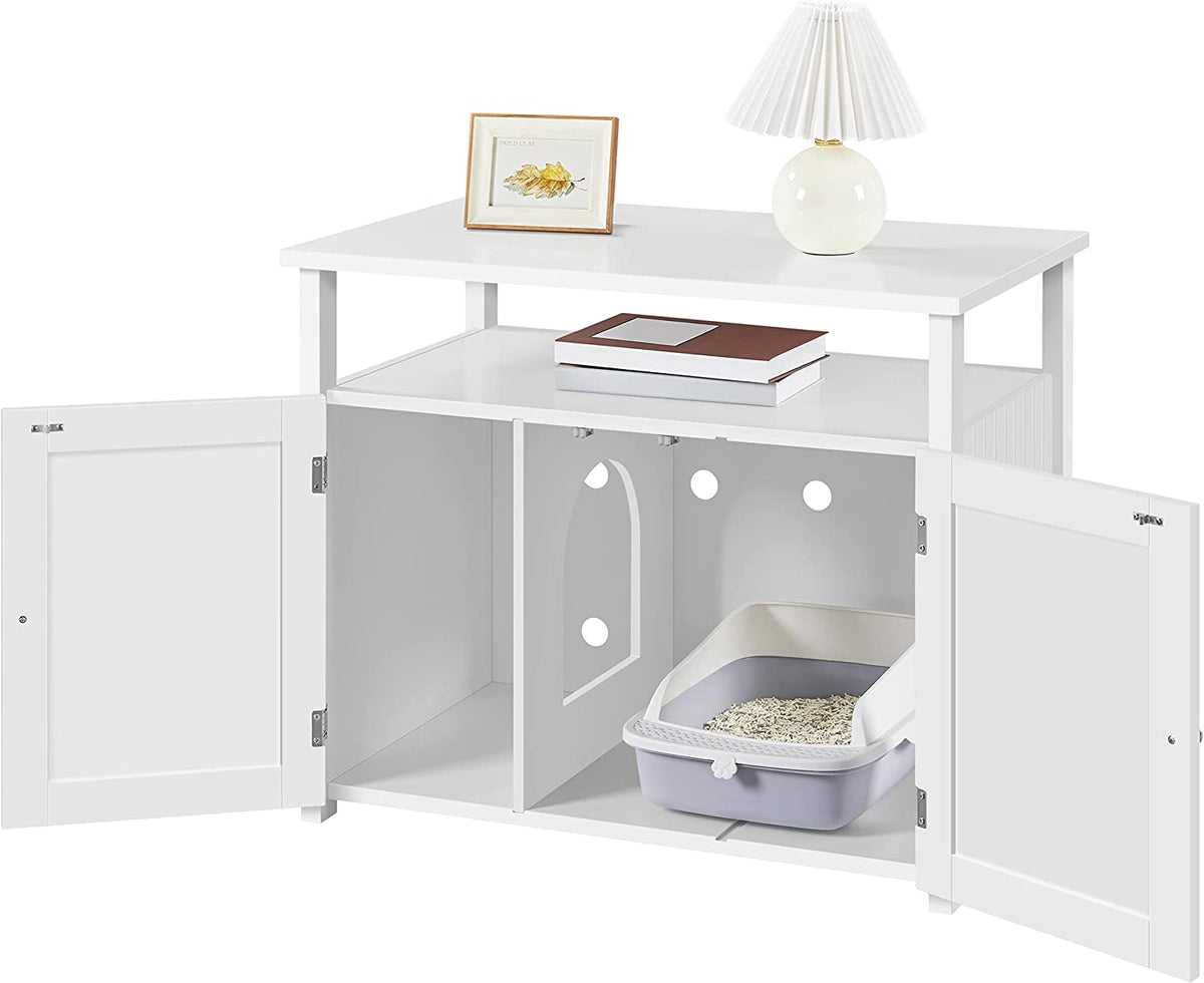 Cat Litter Box Enclosure with Storage Shelf T608531