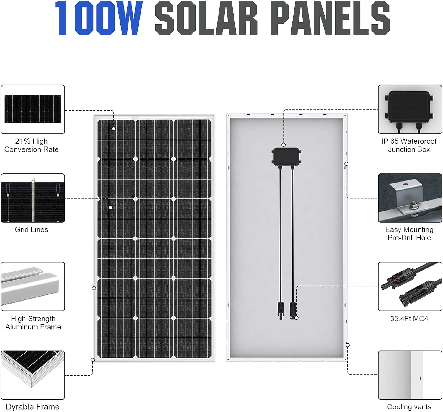24V 400W Submersible Solar Well Pump Kit with 16ft Cable L1855