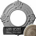9x22OD x 4 1/8x22ID x 5/8x22P Ceiling Medallion, Hand-Painted Gobi Desert Crackle K160690