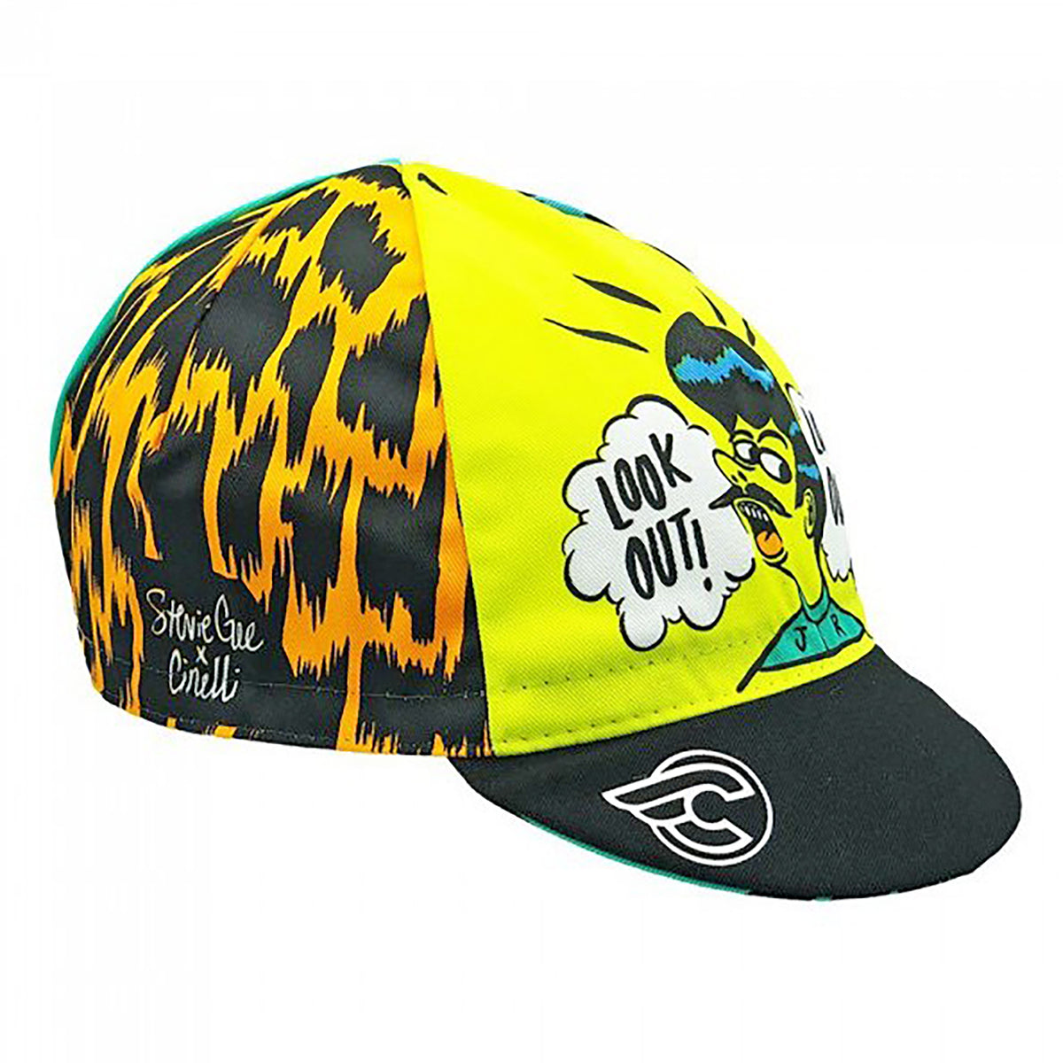 Black/Yellow Cycling Cap Y539