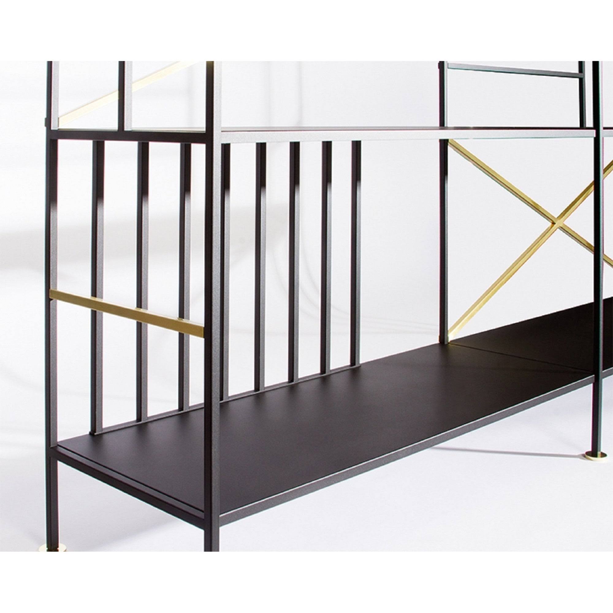 Grey Wood Horizontal Bookcase Y865
