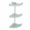 3 Tier Corner Stainless Steel Glass Shelves C185