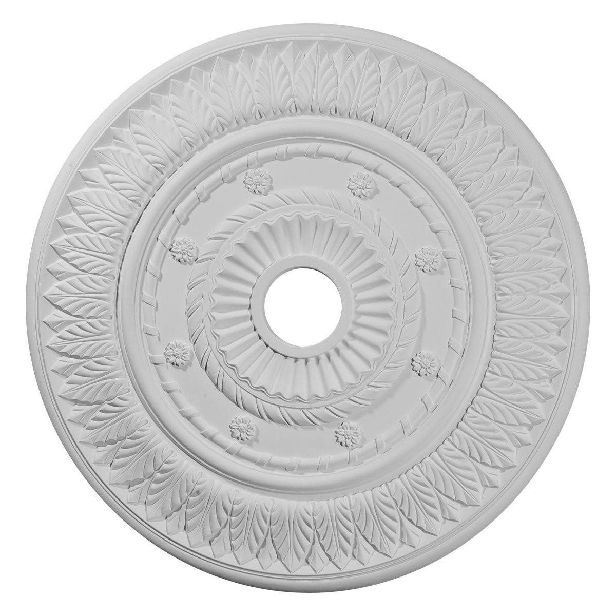 Gold Hand-Painted Leaf Ceiling Medallion U373