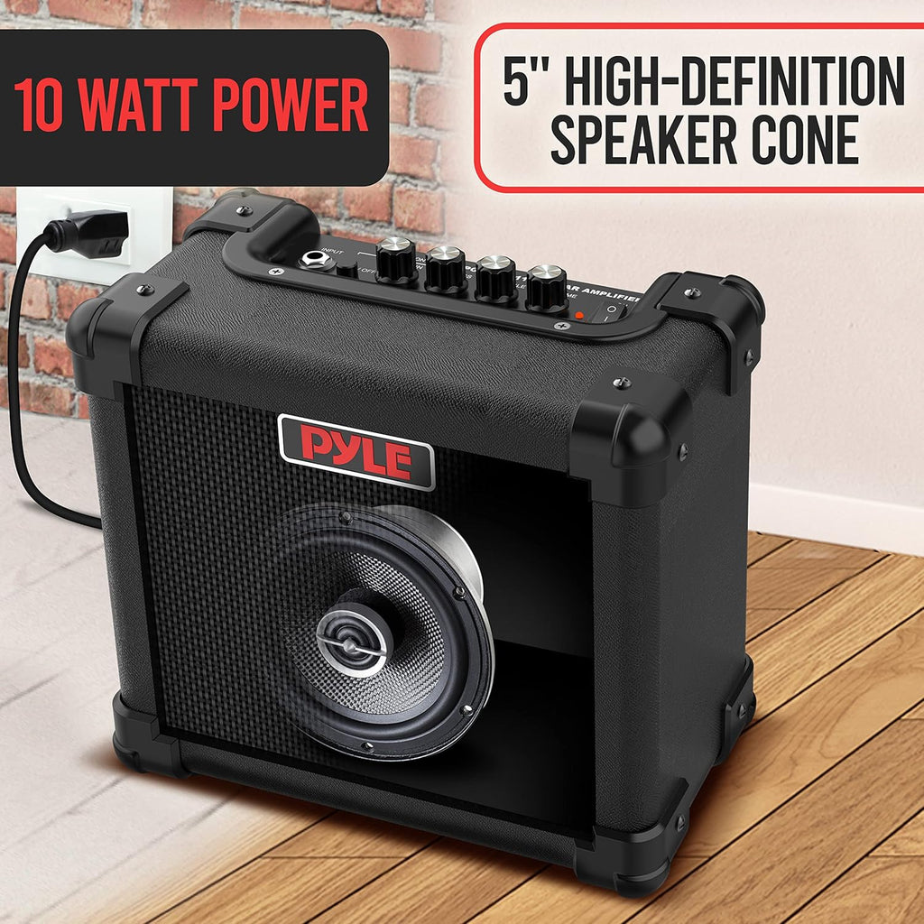 Portable 10 Watt Mini Electric Guitar Amplifier with 5-Inch Speaker, Pack of 2 K6539