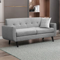 68" Futon Sofa 2-Seat Loveseat with Cushion, Light Gray R581