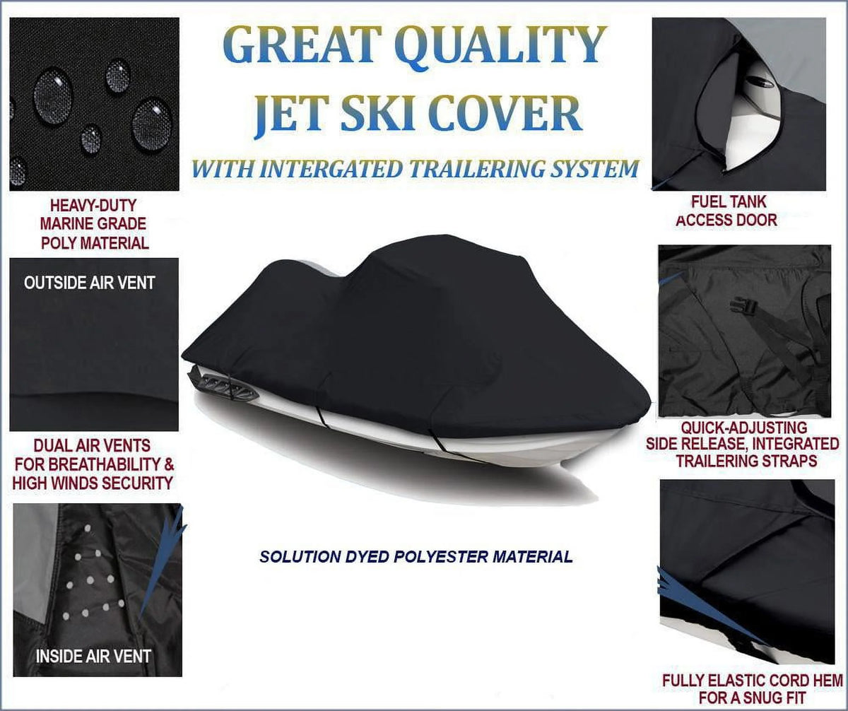 Black 600 Denier JetSki Cover D575358