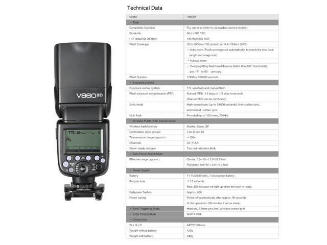 2.4G TTL HSS Camera Flash Speedlight for Fujifilm Z6564