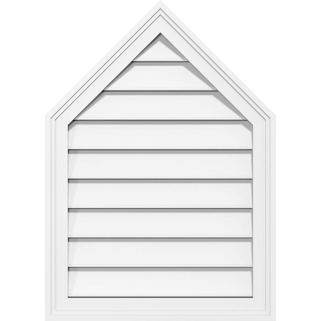 Peaked Top Surface Mount PVC Gable Vent Y27709
