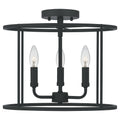 Three Light Semi Flush Mount Matte Black K6335
