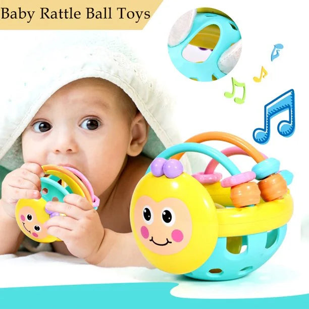 Sensory Teether Toy Silicone Rattle Ball O1098