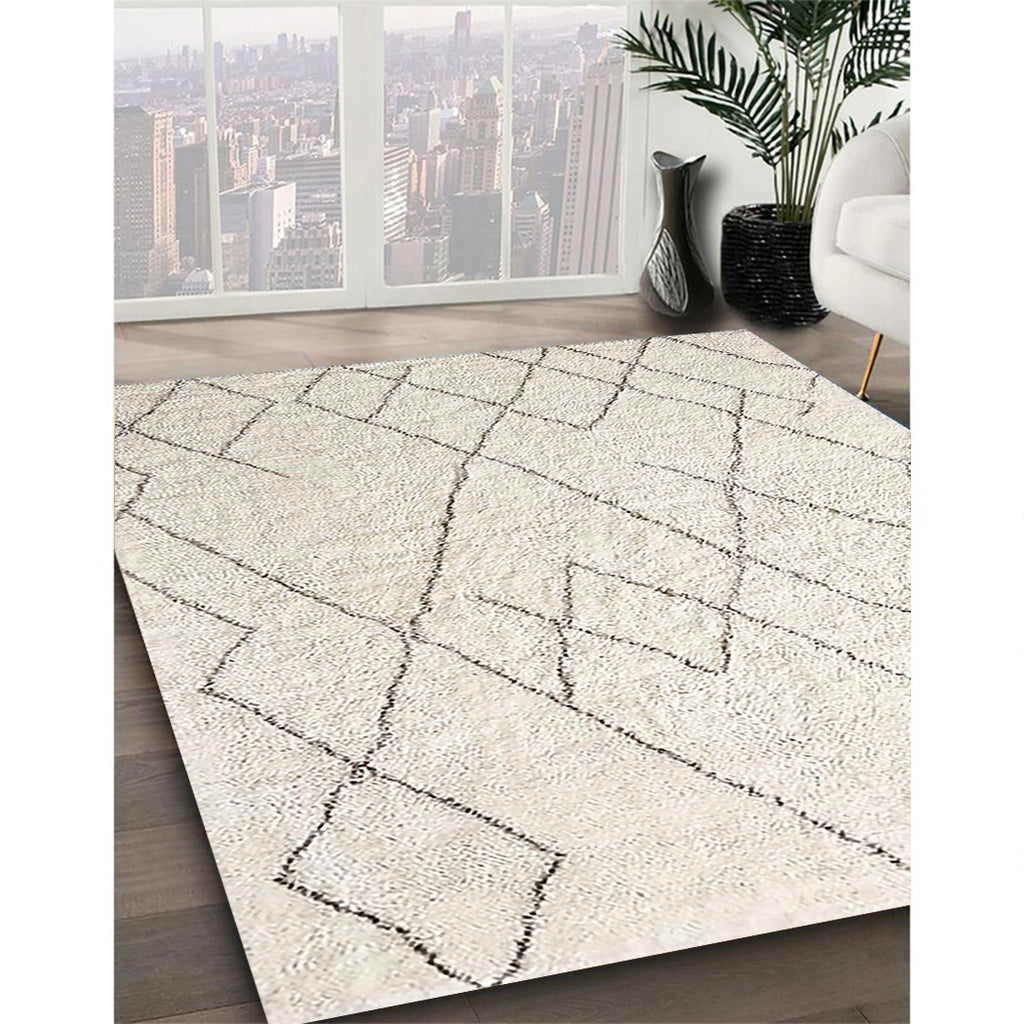 Silver Pink Rectangle Area Rug N871