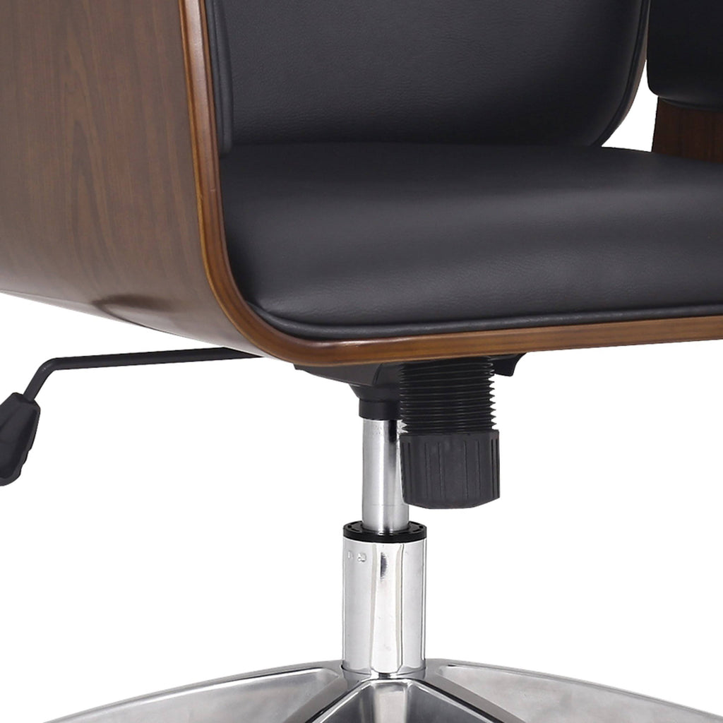 Walnut/Black Swivel Office Chair I5481