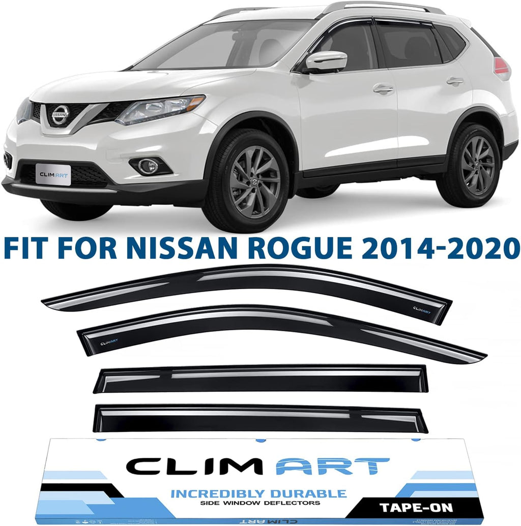 Dark Smoke 4 pcs Rain Guards for Nissan Rogue 2014-2020 J59999