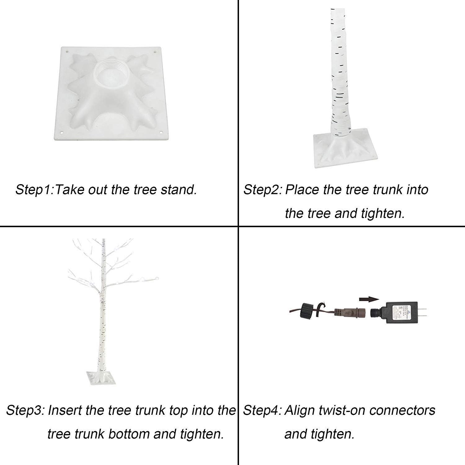 Lighted Birch Tree 8 Feet 240 LED V28446