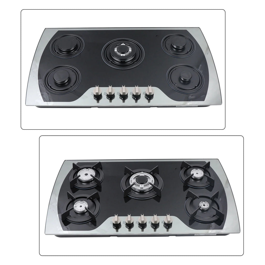 35.4" 5 Burners Tempered Glass Gas Cooktop Z879