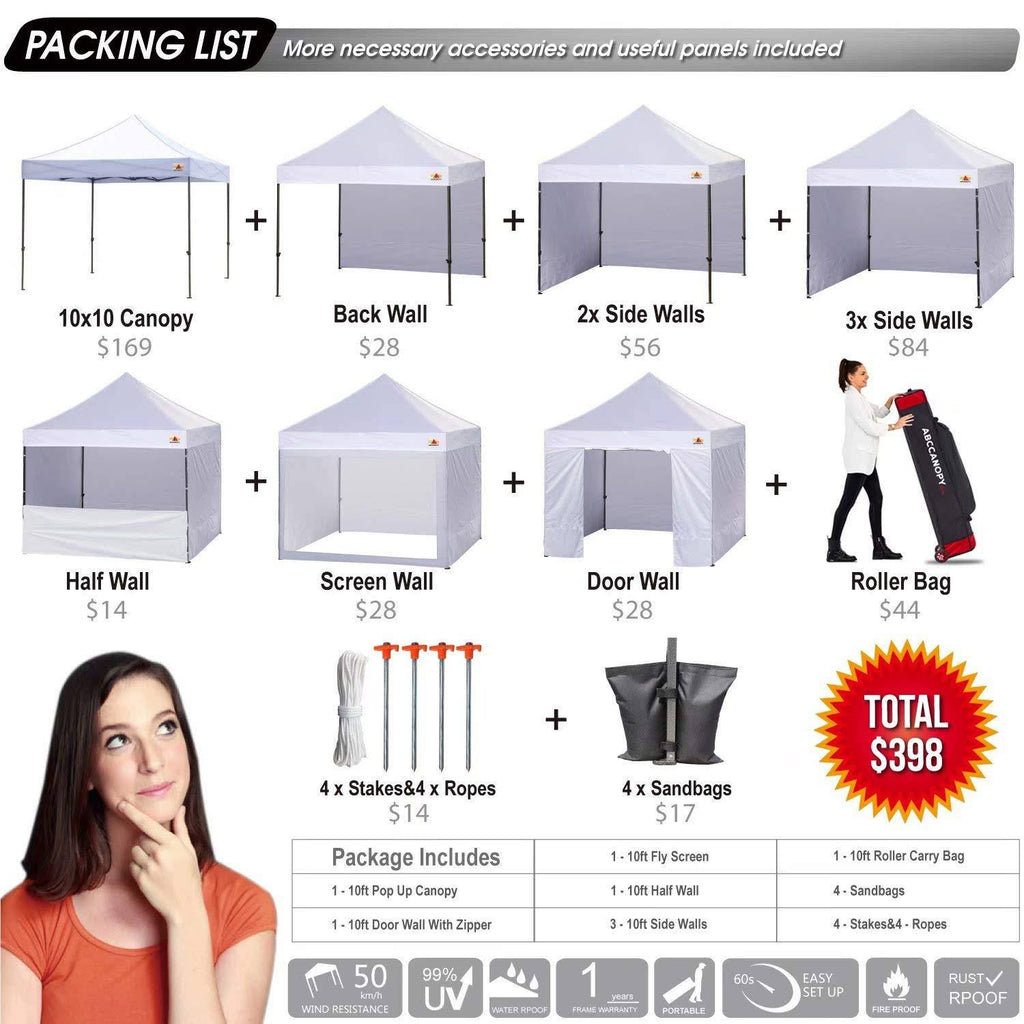 Canopy Tent 10 x 10 Pop Up Commercial Tents Y616