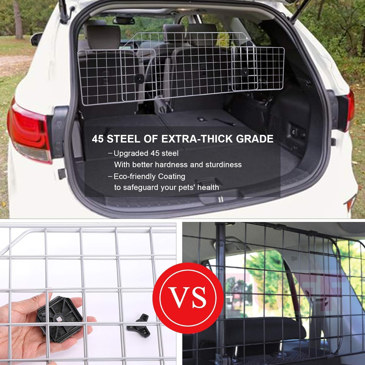 Heavy-Duty Adjustable Wire Mesh Pet Barrier W759117